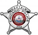 Chicago Police Department (Captain) Badge all Metal Sign with your Badge Number 
