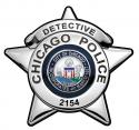 Chicago Police Department (Detective) Badge all Metal Sign with your Badge Numbe