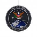 United States of America SPACE COMMAND All Metal Sign 14" Round 