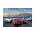 Golden Gate Corvettes Triptych  All Metal Signs