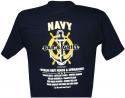 US Navy Worlds Best Heroes Silk Screen Navy Tee Shirt