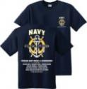 Navy US Navy Worlds Best Heroes Silk Screen Navy Tee Shirt