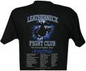 USMC Leatherneck Fight Club Silk Screen Black Tee Shirt