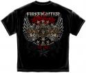 ELITE BREED FIREFIGHTER PRIDE DUTY HONOR BLACK SILVER FOIL T-SHIRT