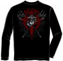 ELITE BREED MARINE AXES RED TRIBAL LONG SLEEVE T-SHIRT