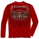 USMC PRIDE DUTY HONOR STARS FOIL LONG SLEEVE T-SHIRT