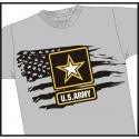 US Army with Tattered Flag Imprinted Shirt