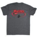 U.S. Marines Banner Design Silk Screen on T-Shirt