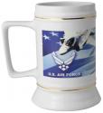 AIR FORCE CREST AIRPLANE BACKGROUND 16OZ CERAMIC STEIN