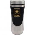 ARMY STAR LOGO GOLD ON BLACK DOUBLE WALL STAINLESS STEEL TUMBLER