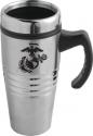 MARINES SEAL 16OZ  STAINLESS STEEL BLACK HANDLE TUMBLER