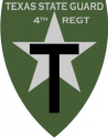 Texas State Guard 4th Regiment - Subdued Decal