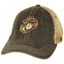 USMC 'Eagle, Globe, and Anchor' Vintage Trucker Hat - Black