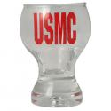 USMC Imprint on Clear Pilsner Shot Glass