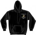 USMC, Semper Fi, black hooded sweat-shirt FRONT