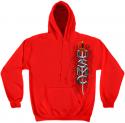 USMC, Semper Fidelis, red hooded sweat-shirt FRONT