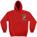 USMC, Teufel Hunden, Always Faithful, red hooded sweat-shirt FRONT