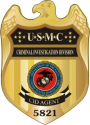 USMC CID Badge - Color  Decal