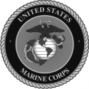 USMC Seal (v2) (Black/White) Decal USMC Seal (v2) (Black/White) Decal