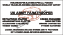 US Paratrooper Card  Decal      