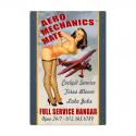 Aero Mechanics Mate Metal Sign