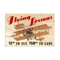 Flying Lessons - All  Metal Sign