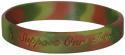 Patriotic and Veteran Support Our Troops Camo Silicone Wrist Bracelet