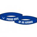 Proud Wife of an Airman Silicone Wrist Bracelet