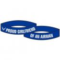Proud Girlfriend of an Airman Silicone Wrist Bracelet