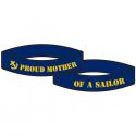 Proud Mother of a Sailor Silicone Wrist Bracelet
