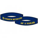 Proud Husband of a Sailor Silicone Wrist Bracelet
