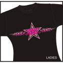 Army Wife Star and Scroll Ladies Black Shirt