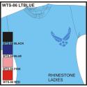 Air Force Wing Rhinestone Ladies Shirt