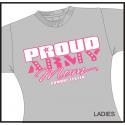 Proud Army Mom Combat Tested Ladies Grey Shirt