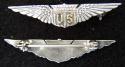 WWI Pilot Overseas Hat Wings sterling 