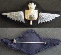 WWI US Pursuit Pilot Wing sterling silver with US