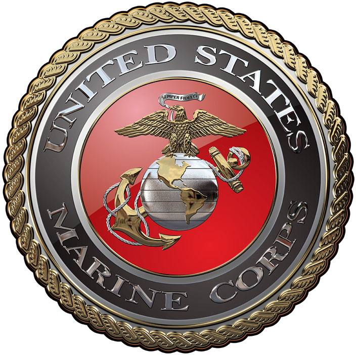 United States Marine Corp Emblem All Metal Sign 16 X 16 North Bay