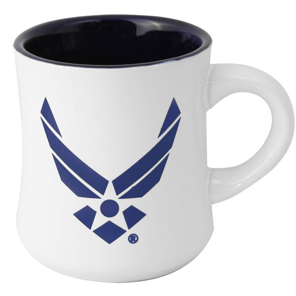 Air Force Hap Arnold Wing White Cobalt Ceramic Mug North Bay Listings