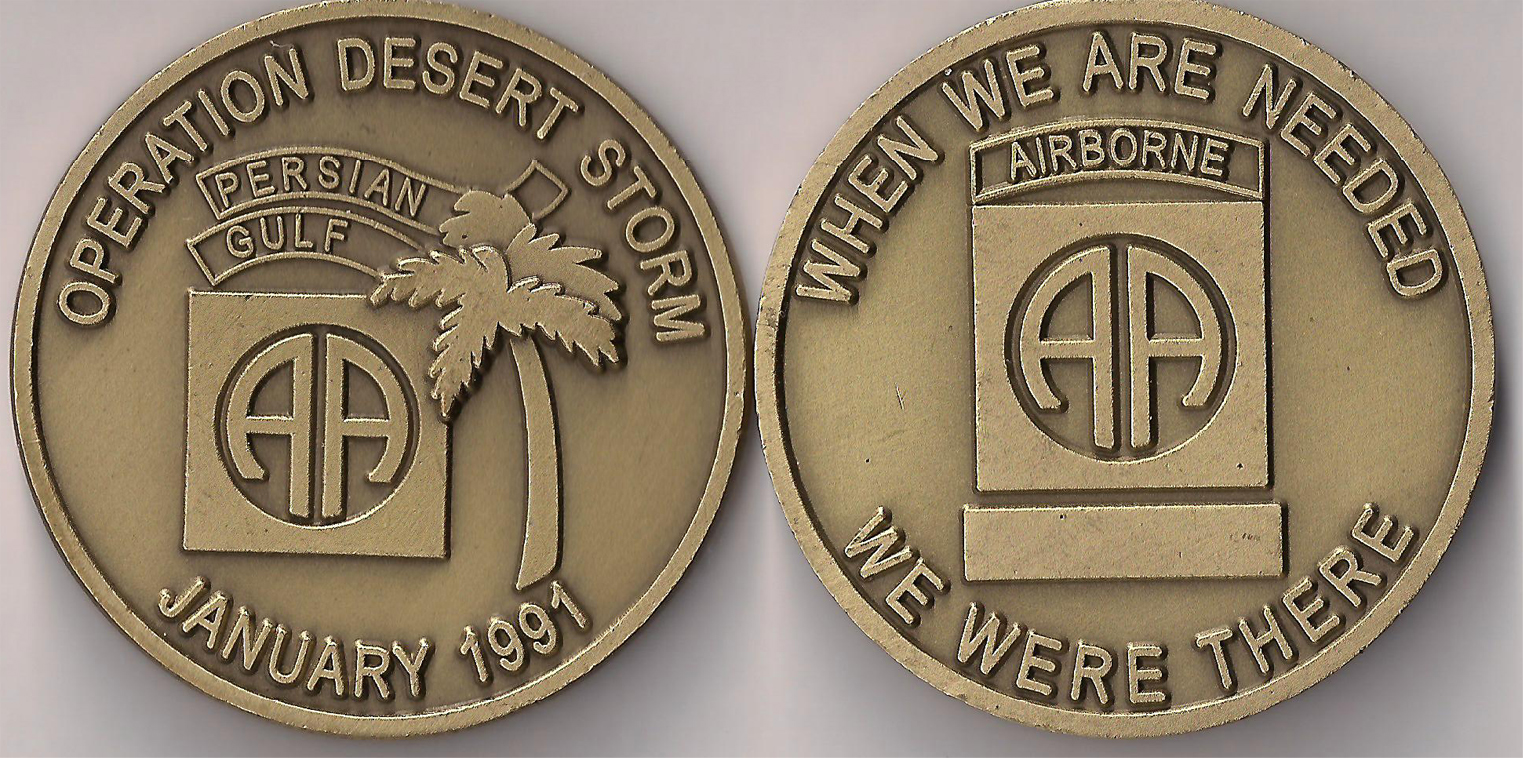 nd Airborne Desert Storm Challenge Coin North Bay Listings