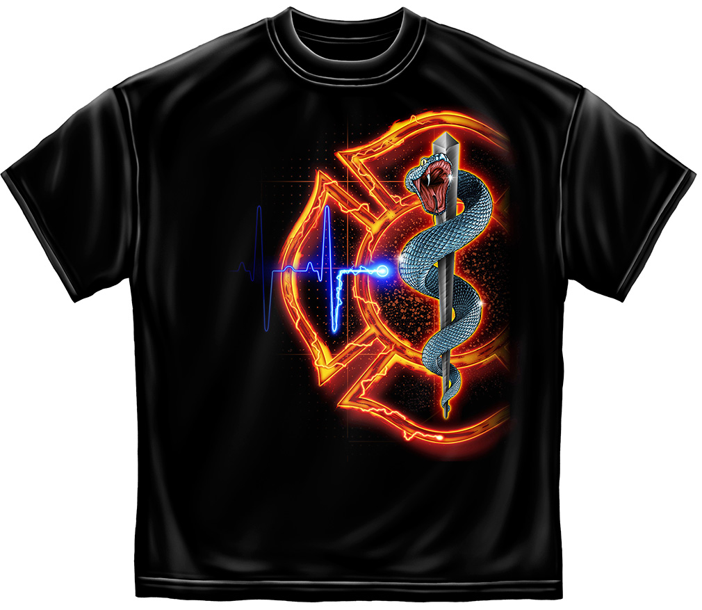 Firefighters, Fire Rescue, black short sleeve TShirt North Bay