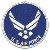 US Air Force with Wing Logo Round Patch | North Bay Listings