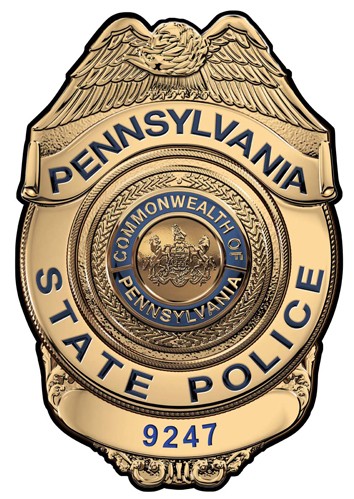 PENNSYLVANIA STATE POLICE TROOPER BADGE PERSONALIZED with your