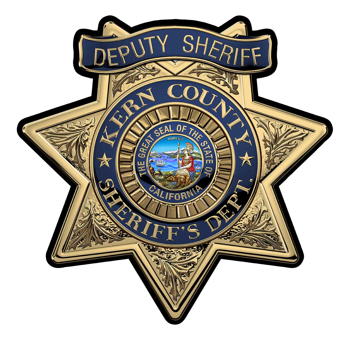 Kern County SHERIFF Deputy Personalized 15x15 Badge All Metal Sign NO