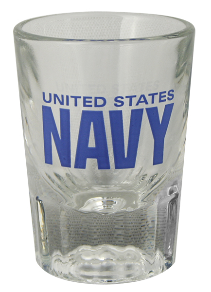 Us Navy On 2 Oz Clear Fluted Shot Glass North Bay Listings
