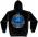 9-11-01, We Will Never Forget, black hooded sweat-shirt BACK