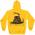 Don't Tread On Me, yellow hooded sweat-shirt BACK